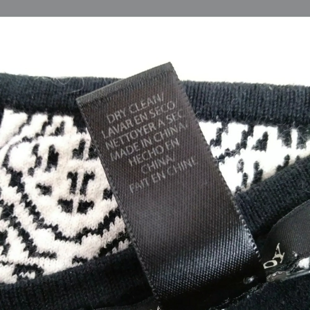 🌷Rachel Roy Black White Sweater dress Color block - Picture 5 of 6